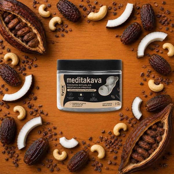 Liofilizuotas kakavinis užkandis | Meditakava | 35g