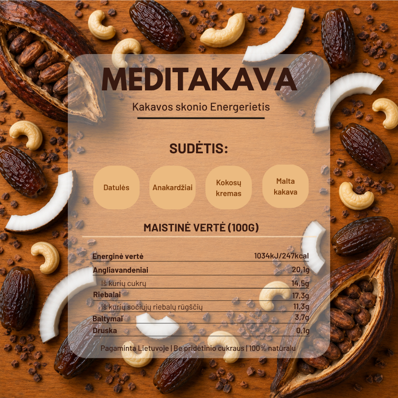Meditakava | Kakavos skonio EnerGerietis | 100g